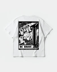 Camiseta Hero Of The Wave Big Back Oversize Basic Blanco