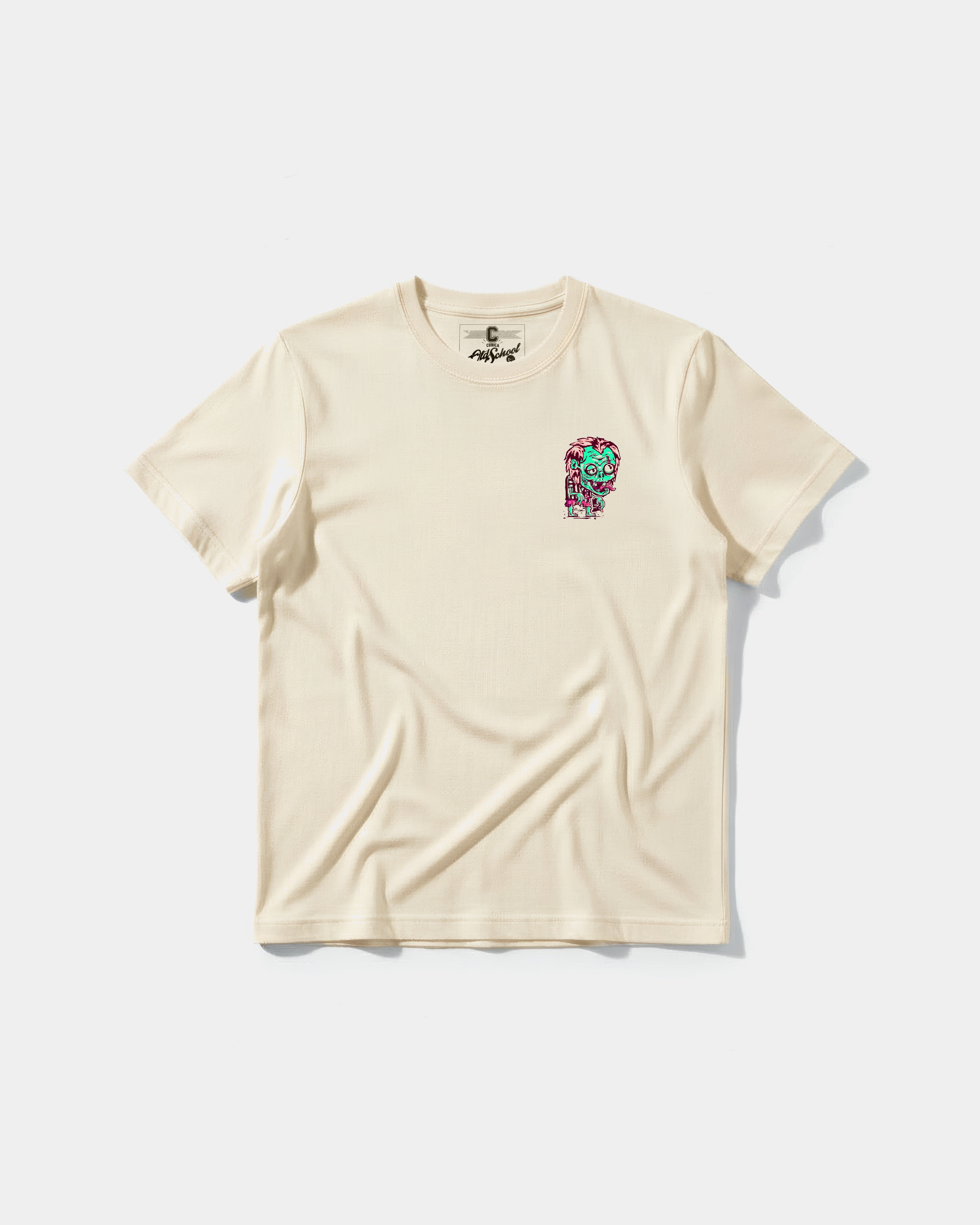 Camiseta Beetlejuice Pocket Front Regular Basic Beige