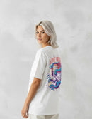 Modelo mide 1,64m y usa talla S