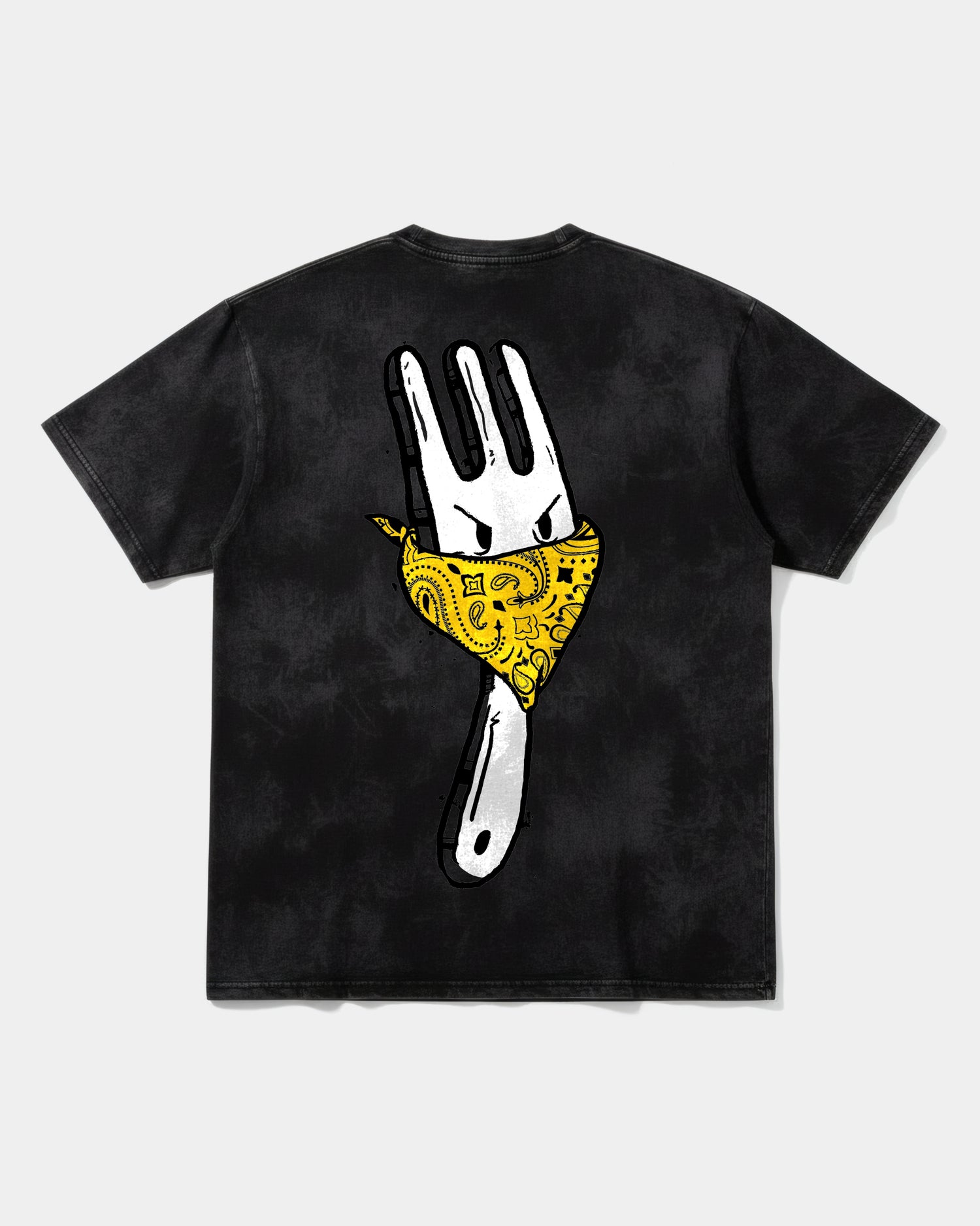 Camiseta Angry Fork Big Back Oversize Acid Negro