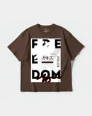 Camiseta Freedom Big Front Oversize Basic Marron