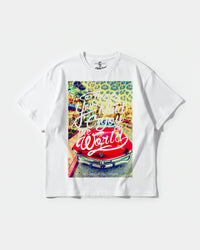 Camiseta Enjoy The World Big Front Oversize Basic Blanco