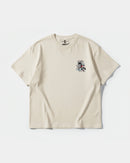 Camiseta Skater Cat Pocket Front Oversize Basic Beige