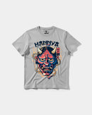 Camiseta China Hannya Big Front Regular Basic Gris