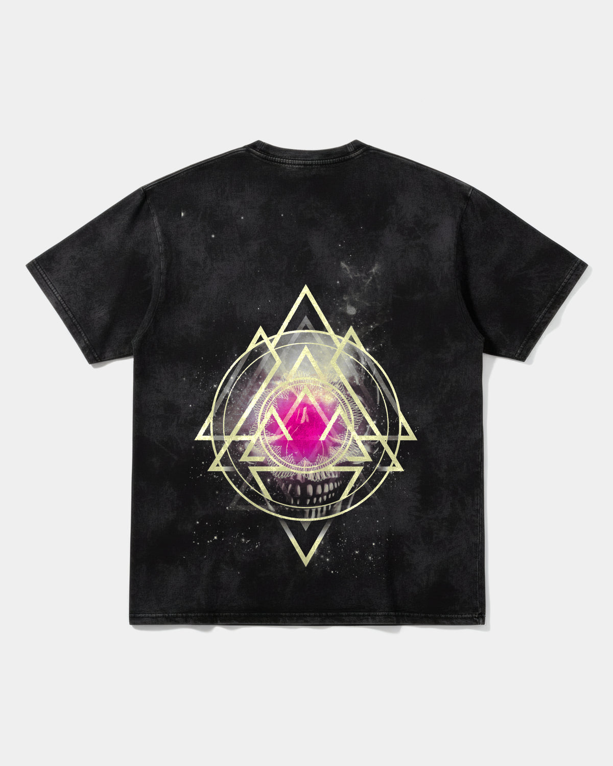 Galactic Skull Big Back Oversize Acid T-Shirt