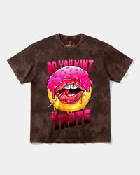 Camiseta Do You Want Big Oversize Front Acid Marron