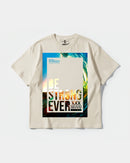 Camiseta Be Strong Big Front Oversize Basic Beige