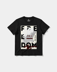 Camiseta Freedom Big Front Regular Basic Negro