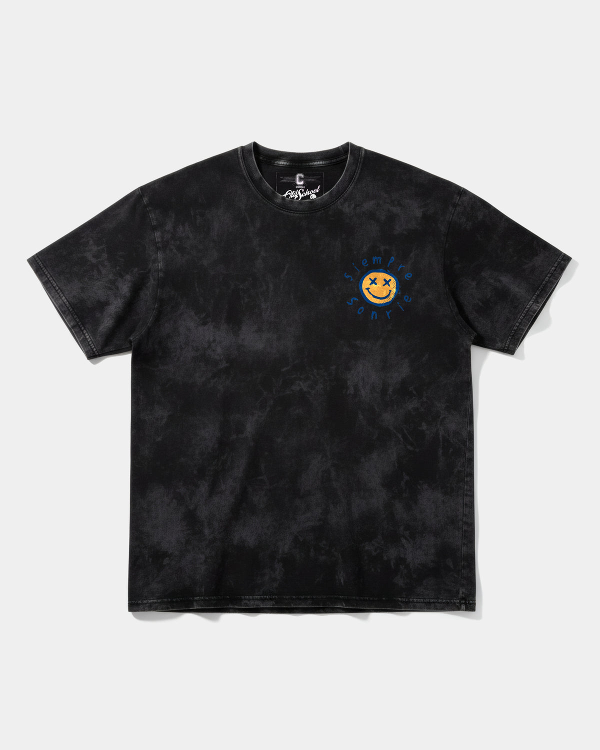 Always Smile Pocket Front Oversize Acid T-Shirt