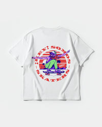 Camiseta Somos Skater Pocket Front Oversize Basic Blanco