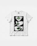 Camiseta Green Kisses Big Front Regular Basic Blanco