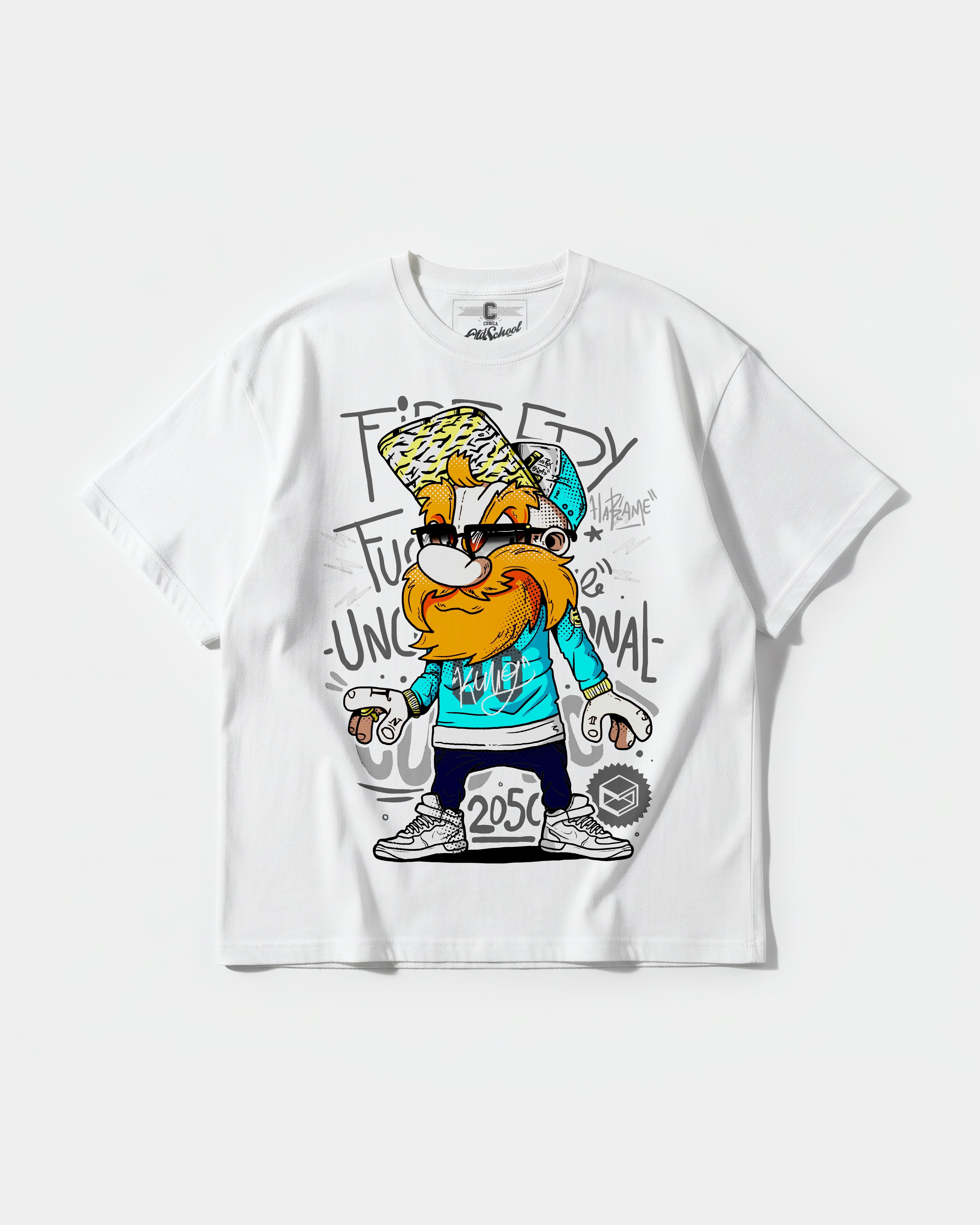 Camiseta Tio Sam White Big Front Oversize Basic