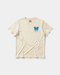 Camiseta Libertad Mariposa White Pocket Front Regular Basic Beige
