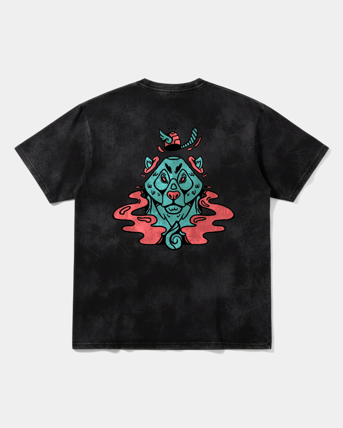 Camiseta Oso Con Gorra Big Back Oversize Acid