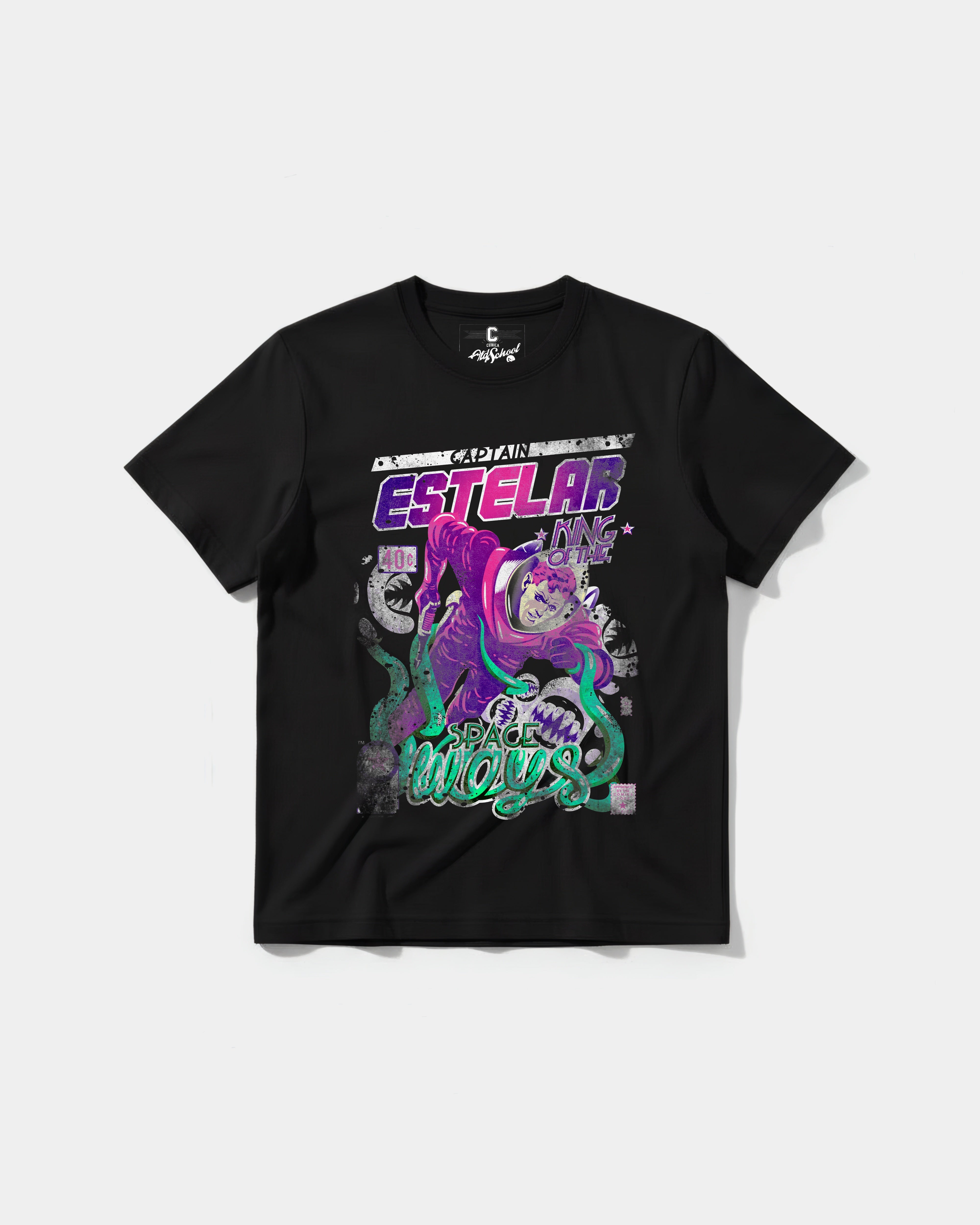 Camiseta Cubica Estelar Big Front Regular Basic