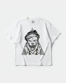 Camiseta Human Lion Big Front Oversize Basic Blanco