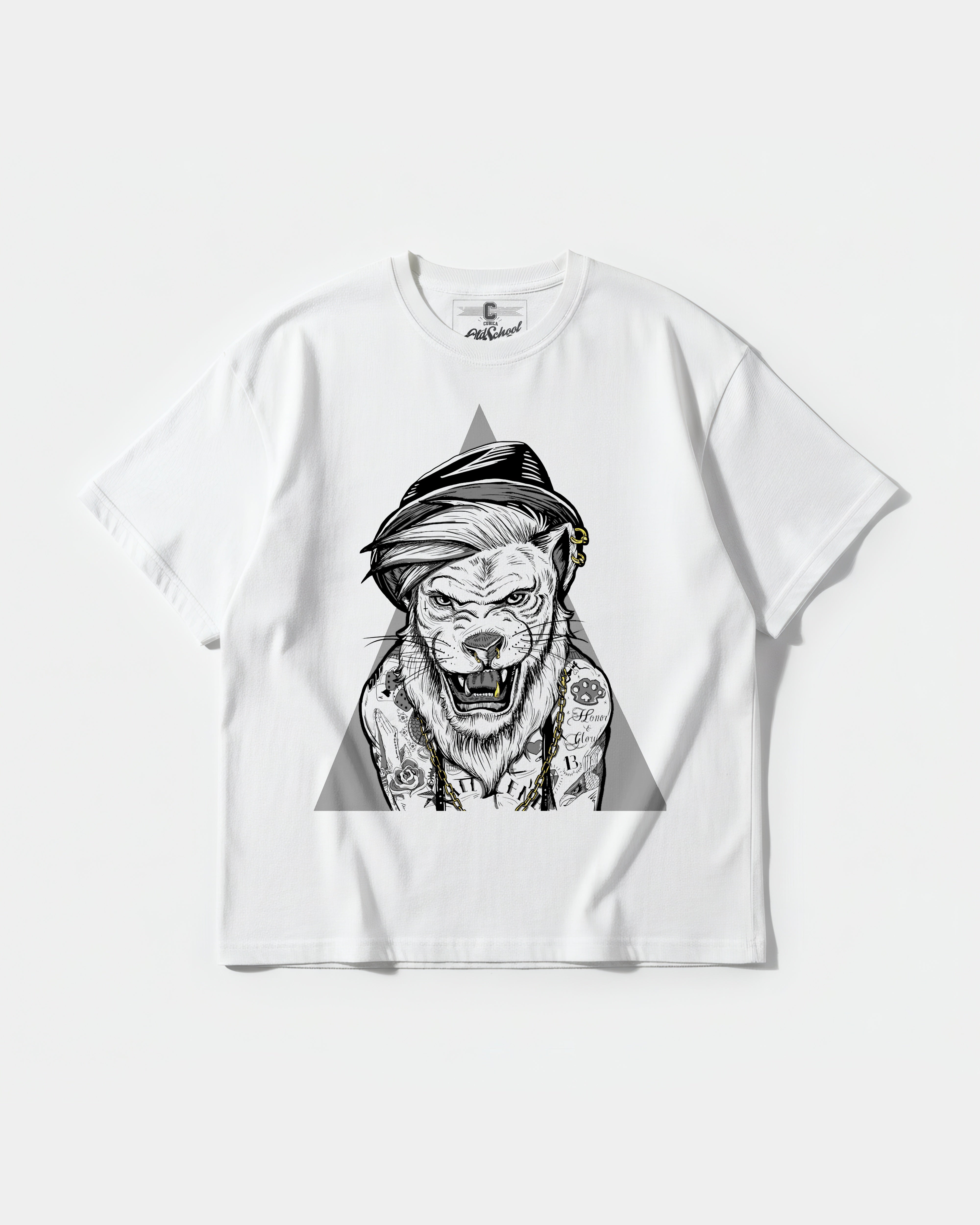 Camiseta Human Lion Big Front Oversize Basic