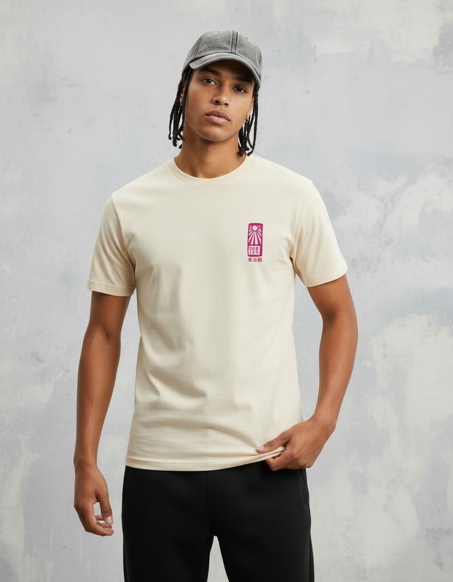Modelo mide 1,82m y usa talla L