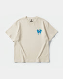 Camiseta Libertad Mariposa White Pocket Front Oversize Basic Beige