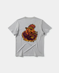 Camiseta Punk Leopard Big Back Regular Basic Gris