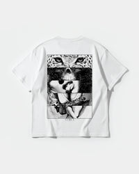 Camiseta Panter Skull Big Back Oversize Basic Blanco