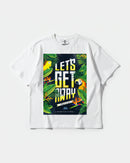 Camiseta Let S Get Away Big Front Oversize Basic Blanco