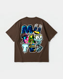 Camiseta Mutantes Big Back Oversize Basic Marron