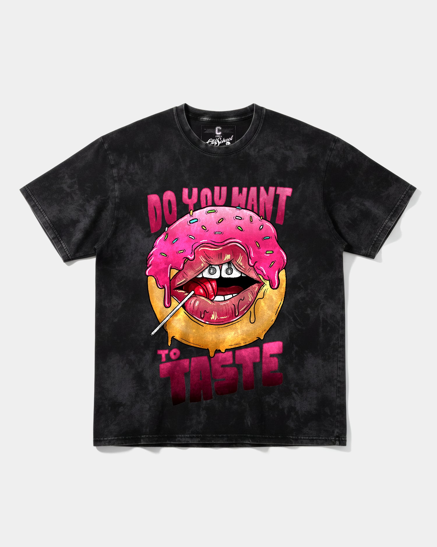 Camiseta Do You Want Big Oversize Front Acid Negro