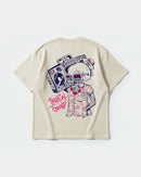 Camiseta Tropical Sound Big Back Oversize Basic Beige