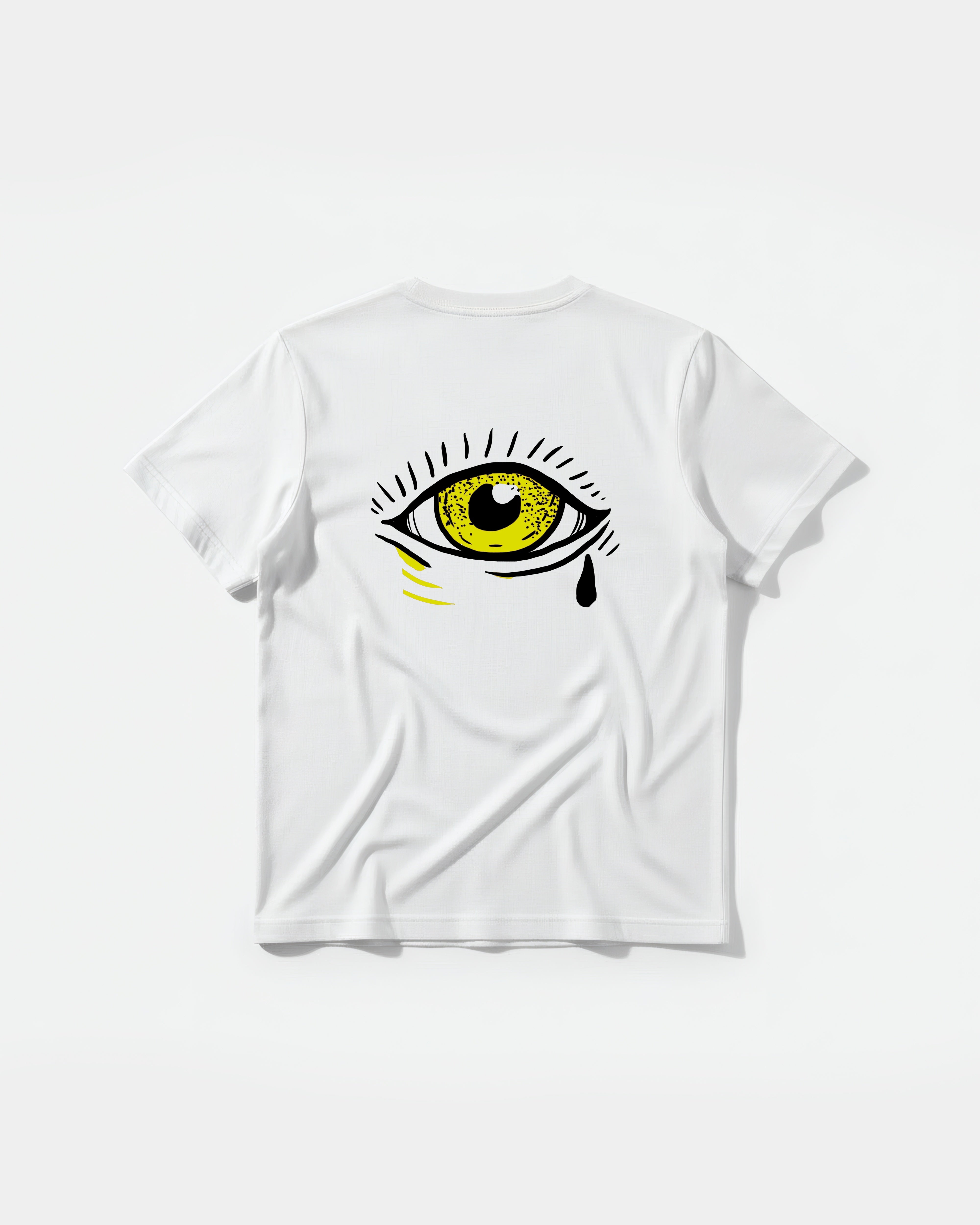 Camiseta Ojo Big Back Regular Basic Blanco