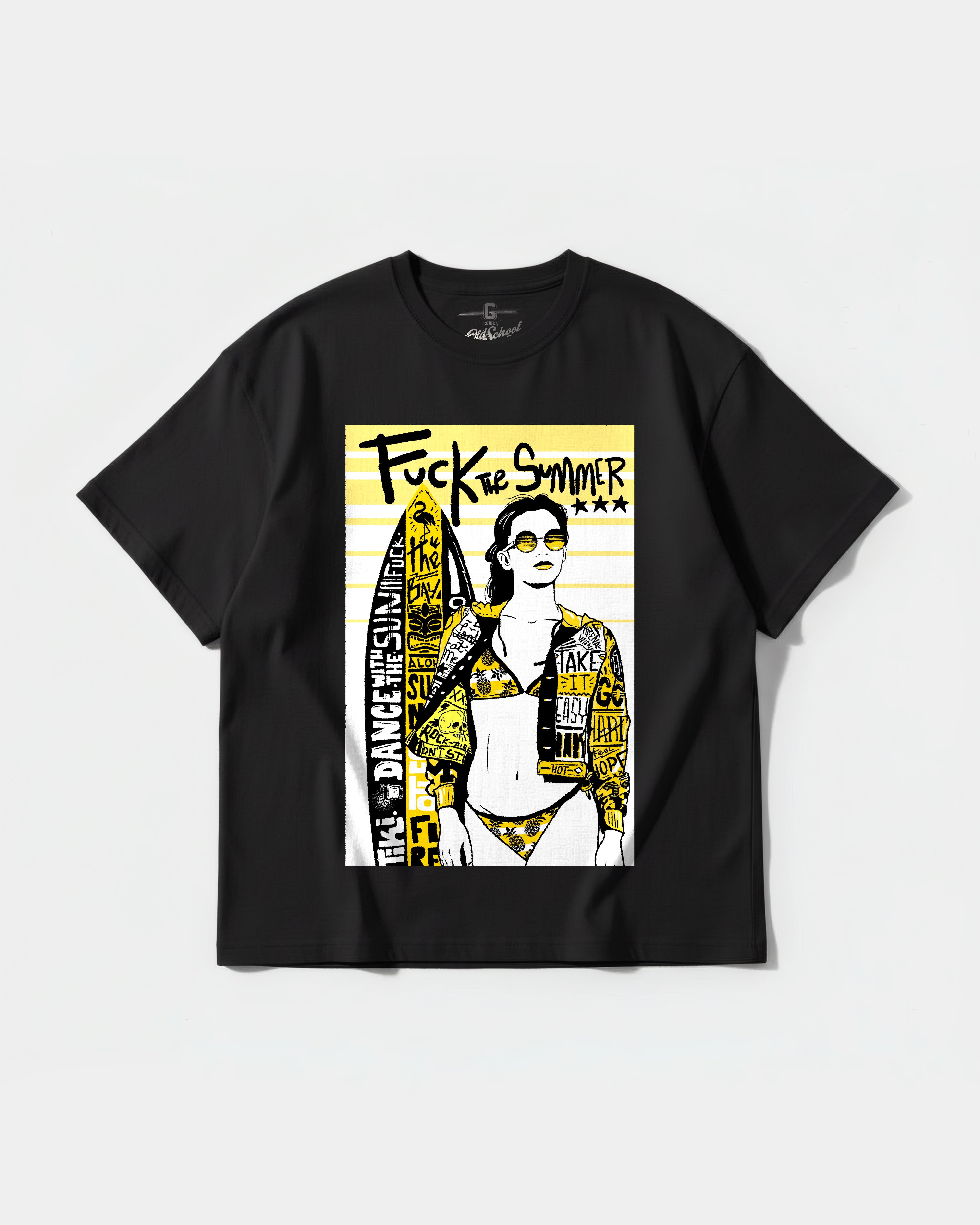 Camiseta Fuck The Summer Big Front Oversize Basic