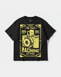 Camiseta Machine Photo Big Front Oversize Basic Negro