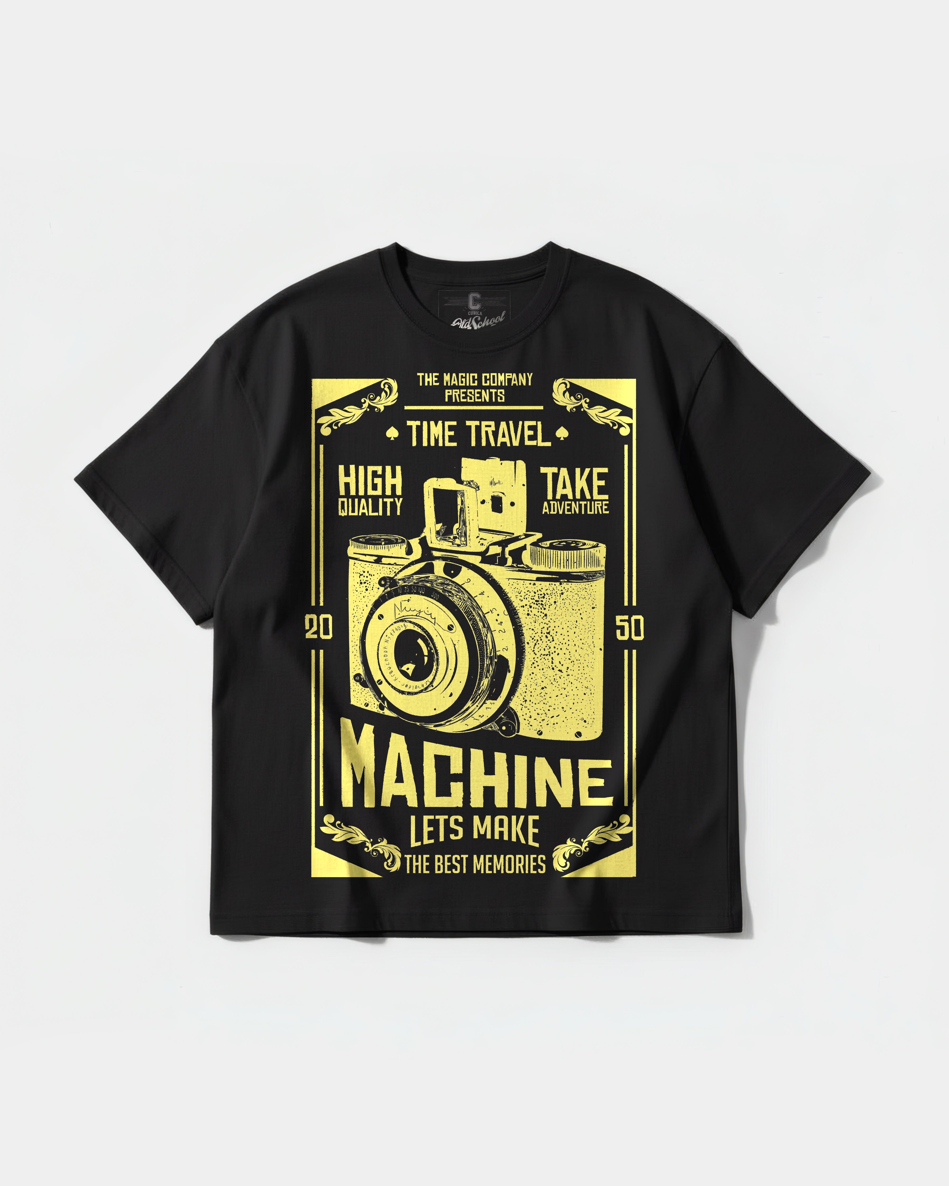 Machine Photo Big Front Oversize Basic T-shirt