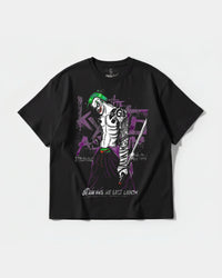 Camiseta Joker Yakuza White Big Front Oversize Basic Negro