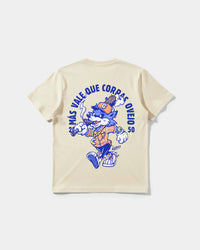 Camiseta Mas Vale Que Corras Pocket Front Regular Basic Beige