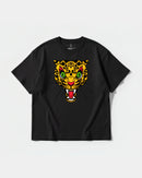 Camiseta Leopard Big Front Oversize Basic Negro