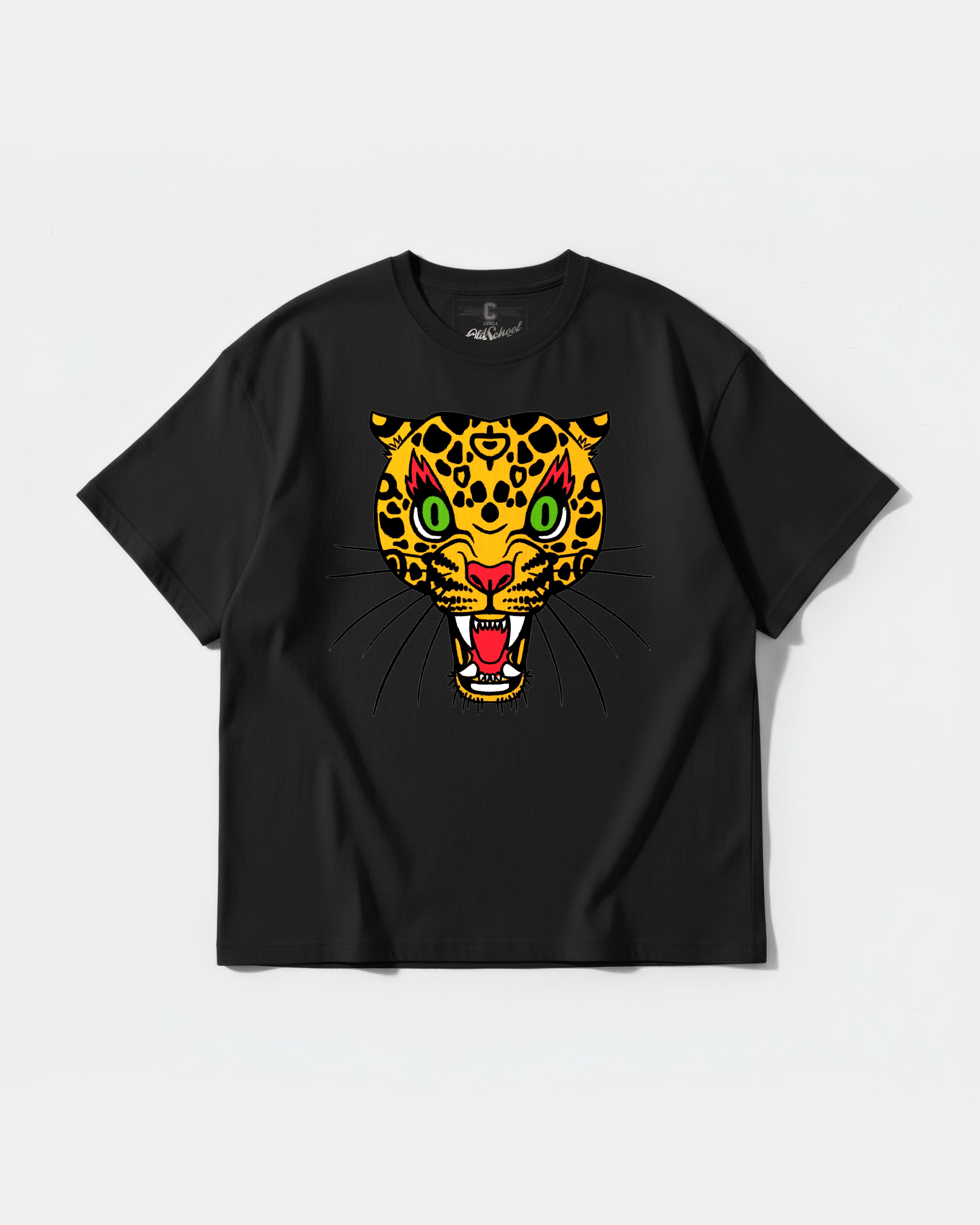 Camiseta Leopard Big Front Oversize Basic