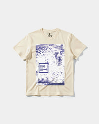 Camiseta Come Con Big Front Regular Basic Beige