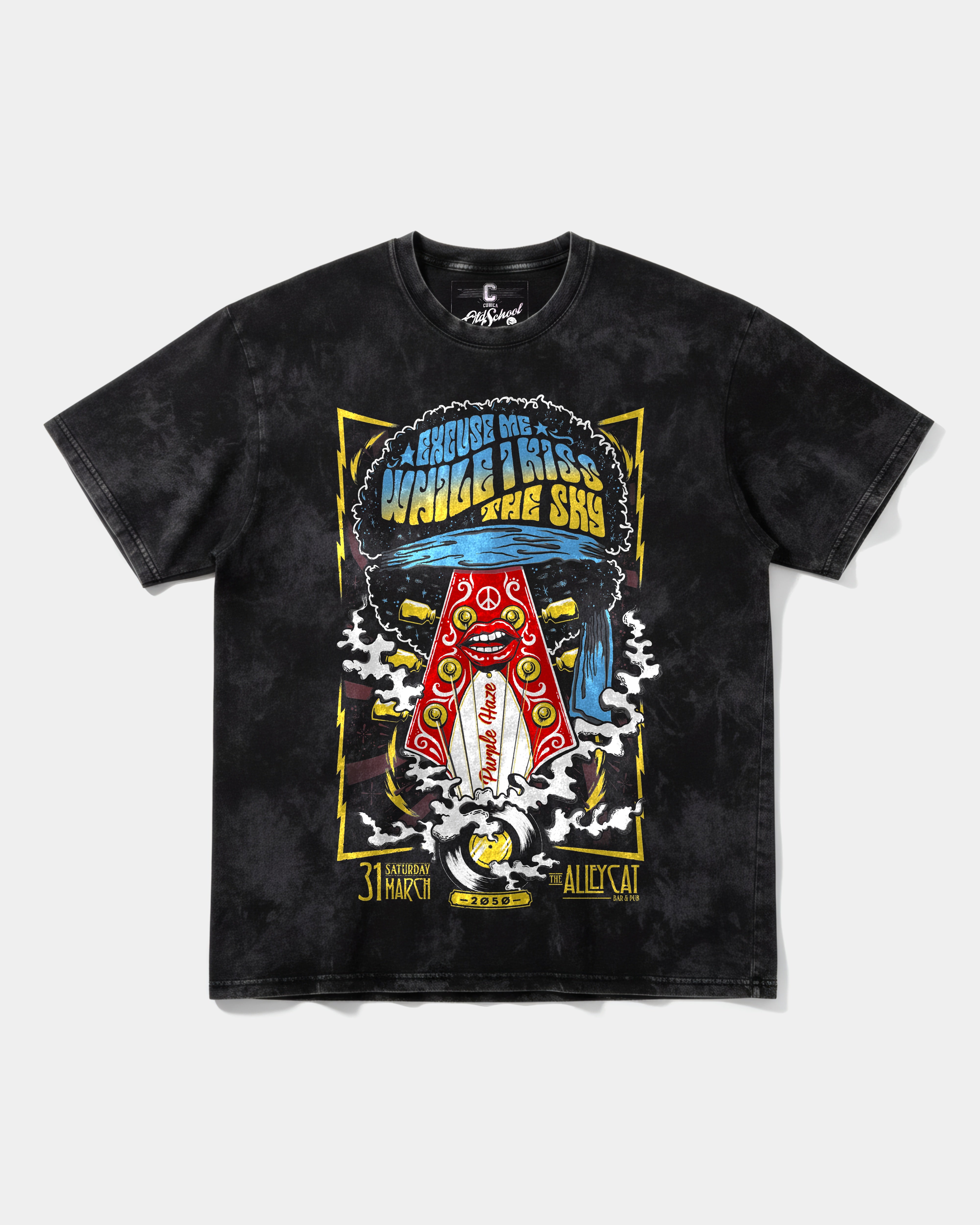 Camiseta Hendrix Big Front Oversize Acid