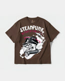 Camiseta Steampunk Retrofuturistic Big Front Oversize Basic Marron
