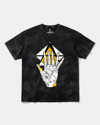 Camiseta Iluminati Hand Big Front Oversize Acid Negro