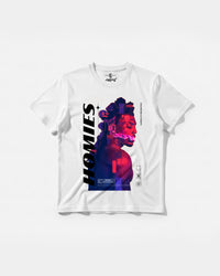 Camiseta Homies White Big Front Regular Basic Blanco