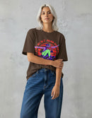 Modelo mide 1,64m y usa talla S