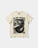 Camiseta We Are Beasts White Big Front Regular Basic Beige