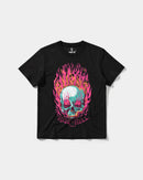 Camiseta Rise In Hell Big Front Regular Basic Negro