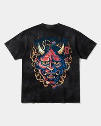Camiseta China Hannya Pocket Front Oversize Acid Negro