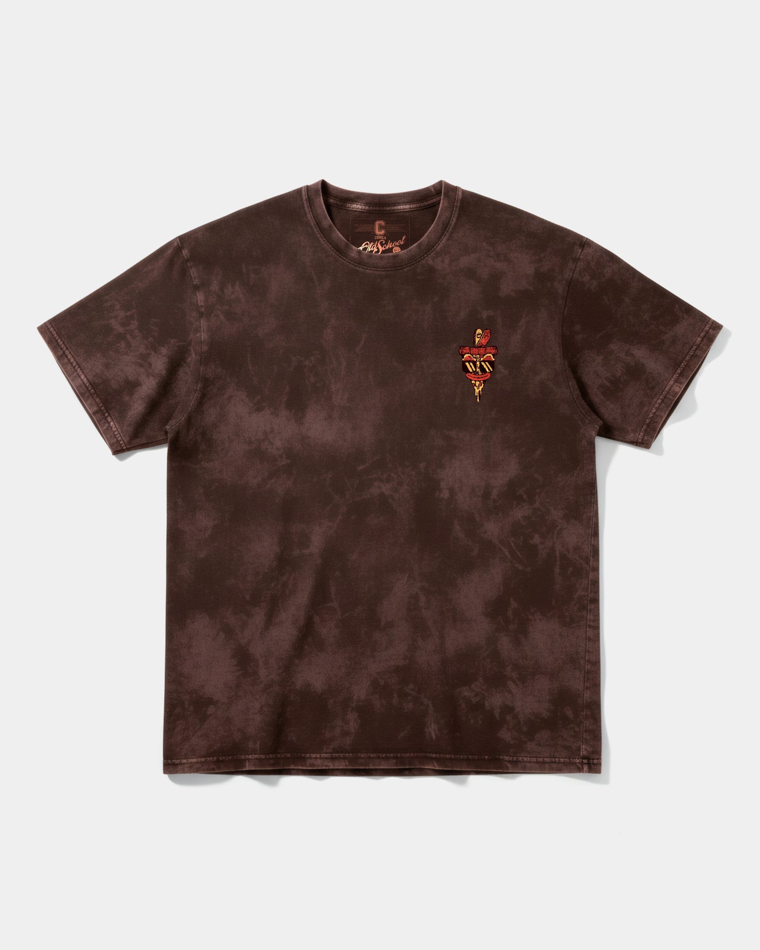 Camiseta Pizza Surf Pocket Front Oversize Acid Marron