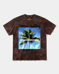 Camiseta Ocean Is Calling Big Front Oversize Acid Marron