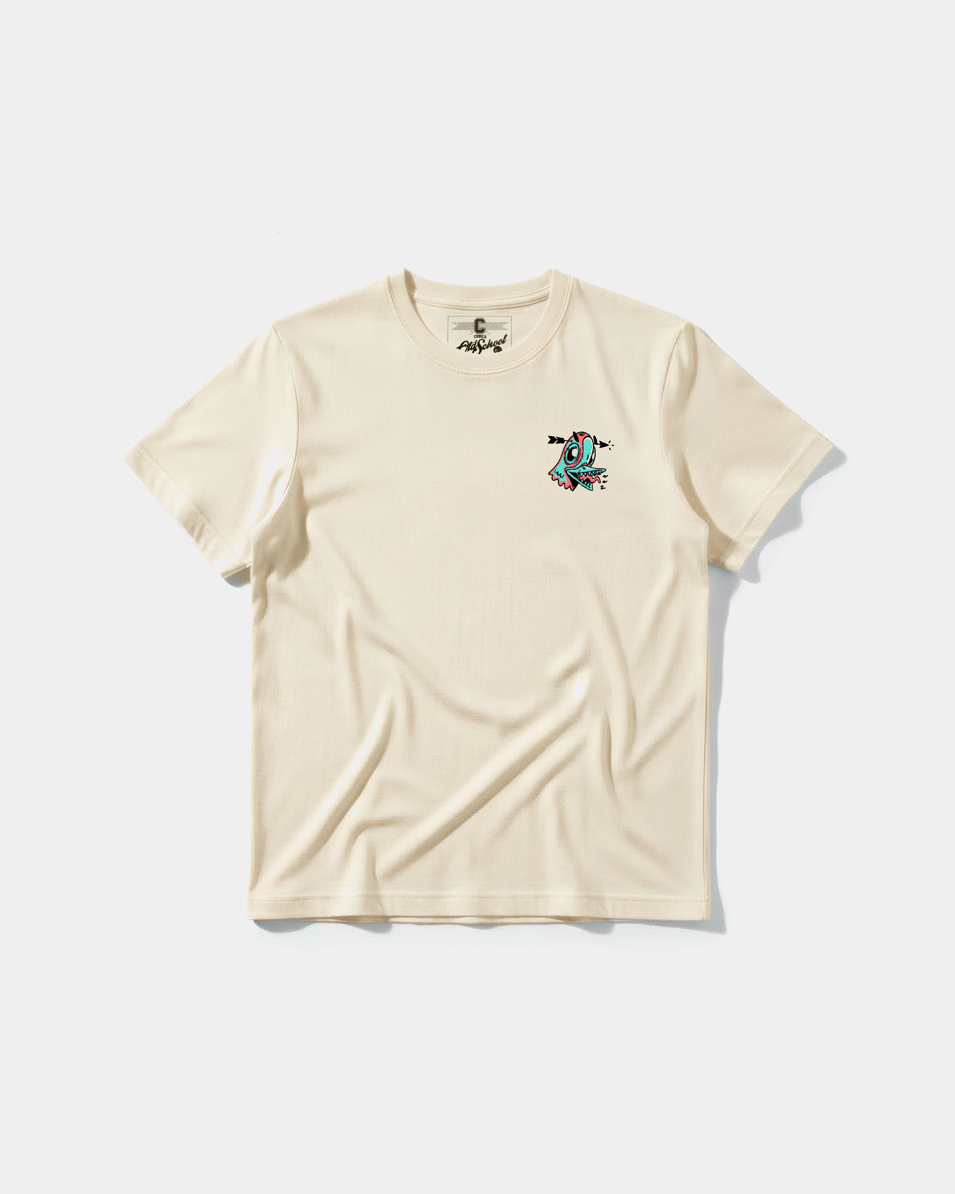 Camiseta Crazy Paloma Pocket Front Regular Basic Beige