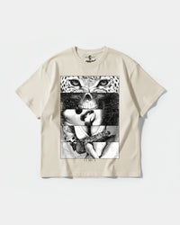 Camiseta Panter Skull Big Front Oversize Basic Beige